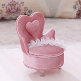Heart Printed Jewelry Organizer Box, Chair Display Case