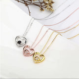 Heart Projection Photo Necklace For Women Personalized Photo Pendant