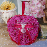Heart Ring Pillow for Wedding Favors Mariage Ring Display Pillow Cushion
