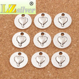 Heart Love Charm Beads Pendants Jewelry 14.8x14.8mm