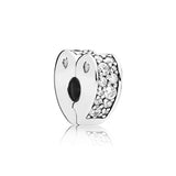 925 Sterling Silver Clip Stopper Charms Bead for Bracelet DIY Jewelry