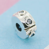 925 Sterling Silver Flower Mum Mom Charms DIY Beads