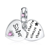 925 Sterling Silver Heart Charm for Bracelet DIY Jewelry