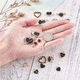 Heart Shape Enamel Charms Pendants for DIY Jewelry Making
