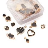 Heart Shape Enamel Charms Pendants for DIY Jewelry Making