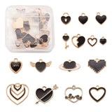 Heart Shape Enamel Charms Pendants for DIY Jewelry Making