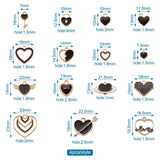 Heart Shape Enamel Charms Pendants for DIY Jewelry Making