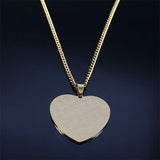 Heart Shape Bible Cross Necklace Women Stainless Steel Long Chain Necklaces