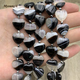 Heart Shape Clear Agate Druzy Charm Stone Beads 2Strands