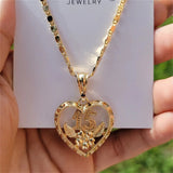 Heart Shape Digital Necklace European And American Letter Pendant
