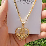 Heart Shape Digital Necklace European And American Letter Pendant
