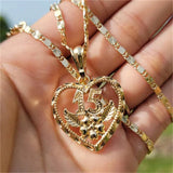 Heart Shape Digital Necklace European And American Letter Pendant