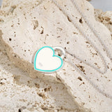 Enamel Heart Necklace S925 Sterling Silver Wedding Jewelry
