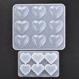 Heart Epoxy UV Resin Mold Pixel Love Pendant Silicone Molds