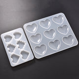 Heart Epoxy UV Resin Mold Pixel Love Pendant Silicone Molds