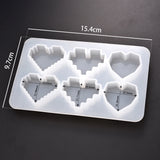 Heart Epoxy UV Resin Mold Pixel Love Pendant Silicone Molds