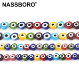 Heart Shape Eye Beads 8mm 10mm Colorful Round Charm Evil Glass Beads DIY
