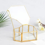 Heart Shape Glass Jewelry Box Ring Organizer Holder