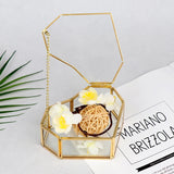 Heart Shape Glass Jewelry Box Ring Organizer Holder