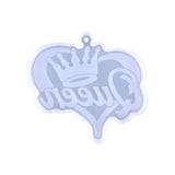 Heart Shape Keychain Silicone Mold Crown Pattern Epoxy Resin Mold