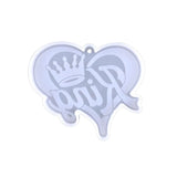 Heart Shape Keychain Silicone Mold Crown Pattern Epoxy Resin Mold