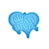 Heart Shape Keychain Silicone Mold Crown Pattern Epoxy Resin Mold