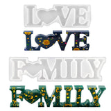 LOVE HOME FAMILY Silicone Mold Crystal Resin Casting DIY Craft Mold