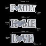 LOVE HOME FAMILY Silicone Mold Crystal Resin Casting DIY Craft Mold