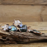 Labradorite Heart Pendant Antique Copper Crystal Necklace