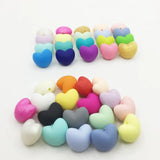 Heart Shape Silicone Beads 10pcs/lot BPA Safe DIY Teething Necklace Loose Beads