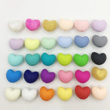 Heart Shape Silicone Beads 10pcs/lot BPA Safe DIY Teething Necklace Loose Beads