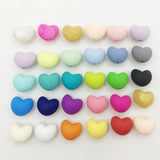 Heart Shape Silicone Beads 10pcs/lot BPA Safe DIY Teething Necklace Loose Beads