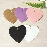 Heart Shape Hang Tag for Candy Cake Gift Present Wedding Labels 100Pcs