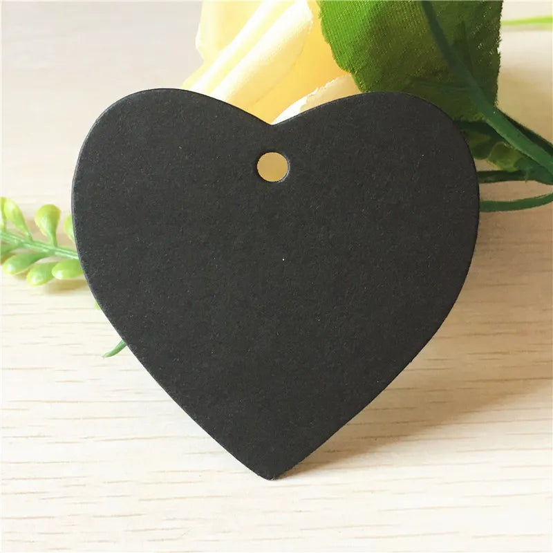 Heart Shape Hang Tag for Candy Cake Gift Present Wedding Labels 100Pcs