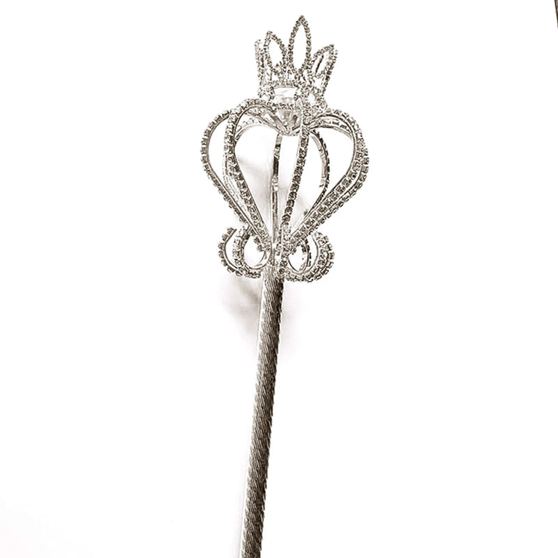 Faux Rhinestone Heart Shape Fairy Wand Princess Scepter