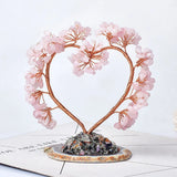 Heart Shape Healing Crystal Lucky Tree Love Decoration Agate Slices Stone