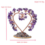 Heart Shape Healing Crystal Lucky Tree Love Decoration Agate Slices Stone