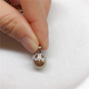 Heart Shape Pendant Base Mount Finding Settings for Pearls Corals Jade Beads