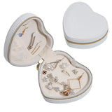 Heart Shape Jewelry Box Travel Organizer PU Leather