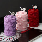 Heart Shape Relief Silicone Candle Mold DIY Plaster Resin Crafts Mould
