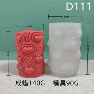 Heart Shape Relief Silicone Candle Mold DIY Plaster Resin Crafts Mould