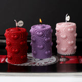 Heart Shape Relief Silicone Candle Mold DIY Plaster Resin Crafts Mould