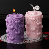 Heart Shape Relief Silicone Candle Mold DIY Plaster Resin Crafts Mould