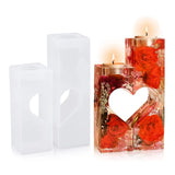 Resin Candle Holder Molds for Epoxy Casting DIY - Heart Shape
