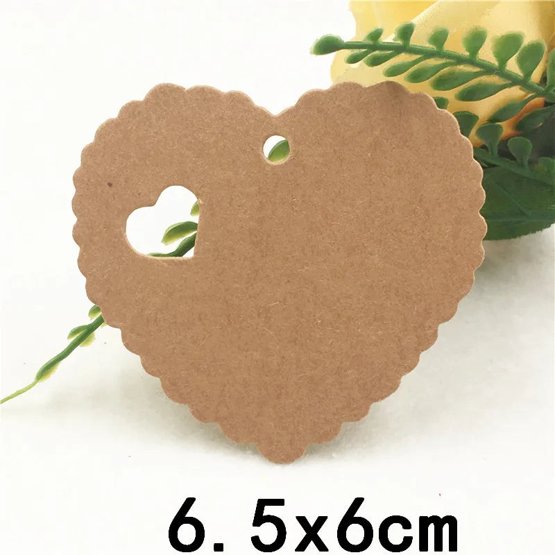 Heart Shape Hang Tag Collection 100Pcs/Lot