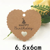 Heart Shape Hang Tag Collection 100Pcs/Lot
