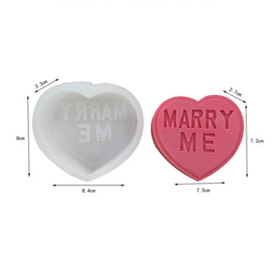 Silicone Heart Shape Candle Mold 3D Letters Love Aromatherapy Candle Making