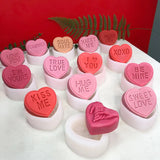 Silicone Heart Shape Candle Mold 3D Letters Love Aromatherapy Candle Making