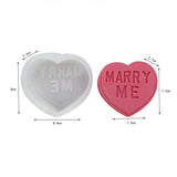 Silicone Heart Shape Candle Mold 3D Letters Love Aromatherapy Candle Making