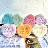 Silicone Heart Shape Candle Mold 3D Letters Love Aromatherapy Candle Making